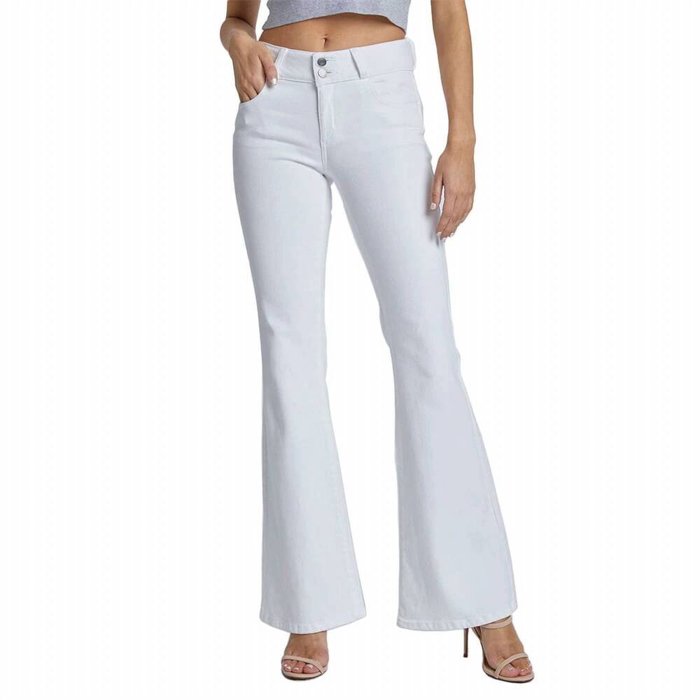 NEW CELLO 2 button mid rise flare jeans in white